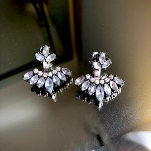 Two Piece Stud Drop Gem Earrings